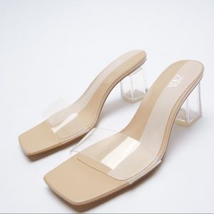 Zara Clear heels. Size 6.5